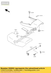 Aquí puede pedir cuero, asiento, negro zr750-c1 de Kawasaki , con el número de pieza 530031243MA: