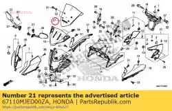 Aqui você pode pedir o pára-brisas(wl) *type1* em Honda , com o número da peça 67110MJED00ZA: