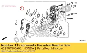 honda 45150MKCA01 podzes. zacisku, l. ks. - Dół