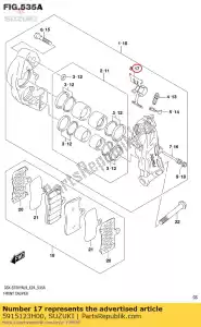 suzuki 5915123H00 lente, pad - Onderkant