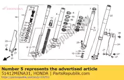 Here you can order the ring, back up from Honda, with part number 51412MENA31: