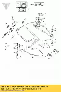 triumph T3550061 washer, m6 - Bottom side