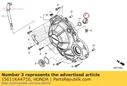 Here you can order the cap, oil filler from Honda, with part number 15611KA4710: