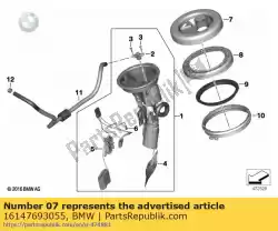 Here you can order the cover for fuel pump from BMW, with part number 16147693055: