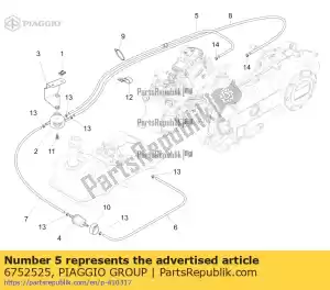 Piaggio Group 6752525 przewód paliwowy - Dół