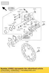 Here you can order the pad-assy-brake from Kawasaki, with part number 430820084: