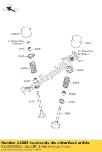 Suzuki K120050002 klep-uitlaat - Onderkant