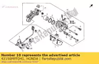 43150MFFD41, Honda, zacisk sub assy., rr. hamulec honda xl 700 2008 2009 2010 2011, Nowy