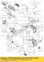 110100900, Kawasaki, 01 filtre-assy-air kawasaki  1000 2020, Nouveau