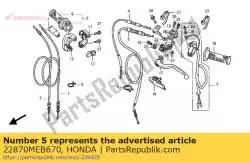 Qui puoi ordinare cavo comp., frizione da Honda , con numero parte 22870MEB670: