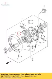 Suzuki 3512138A41 unit, koplamp - Onderkant