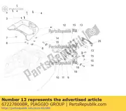 Tutaj możesz zamówić ochrona tylna od Piaggio Group , z numerem części 67227800BR: