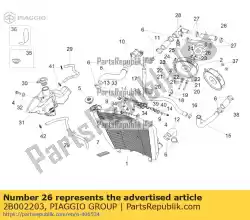 Here you can order the engine-manifold pipe from Piaggio Group, with part number 2B002203: