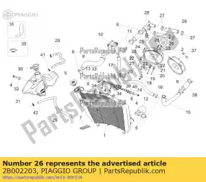 Piaggio Group 2B002203 tubo colector del motor - Lado inferior