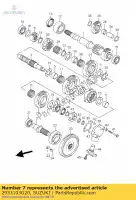 2933103G20, Suzuki, pies, sub t / m dob suzuki lt a500f vinson 4x4 vinsion 500 , Nowy