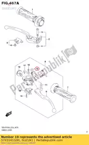 suzuki 5743141G00 perno, lev embrague - Lado inferior