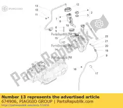 Aqui você pode pedir o tubo de combustível completo em Piaggio Group , com o número da peça 674906: