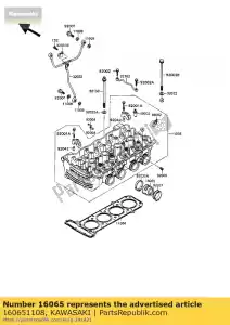 Kawasaki 160651108 porte-carburateur - La partie au fond