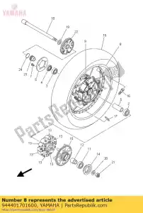 yamaha 944401701600 aro - Lado inferior