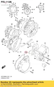 suzuki 1136315H00 plate,engine sp - Bottom side