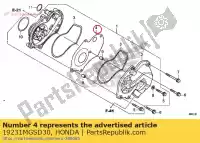 19231MGSD30, Honda, piastra, pompa dell'acqua honda nc  xa integra d dct xd dtc sd s x sa nc700d nc700s nc700sa nc700sd nc700x nc700xa nc700xd nc750xa 700 750 , Nuovo