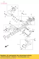 Aquí puede pedir conjunto de luz intermitente trasera 1 de Yamaha , con el número de pieza 1PHH33300000: