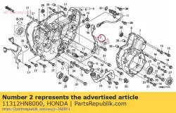 Ici, vous pouvez commander le reste, r. Rr. Côté moteur auprès de Honda , avec le numéro de pièce 11312HN8000:
