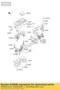 Kawasaki 920091293 screw,3x22 - Bottom side