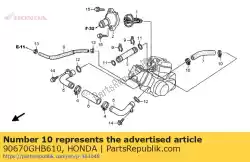 Here you can order the clamp, water hose from Honda, with part number 90670GHB610: