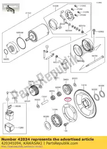 kawasaki 420341094 acoplamento kl650-a1 - Lado inferior