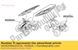 geen beschrijving beschikbaar op dit moment van Honda, met onderdeel nummer 64282HN6A50ZA, bestel je hier online: