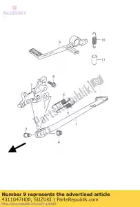 Suzuki 4311047H00 pedal comp,brak - Bottom side