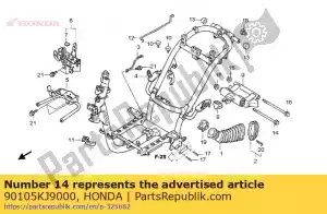 Honda 90105KJ9000 perno, brida, 10x210 - Lado inferior
