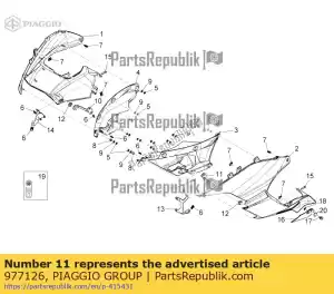 Piaggio Group 977126 lh plate - Bottom side