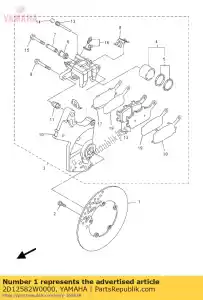 yamaha 2D12582W0000 remschijf achter - Onderkant