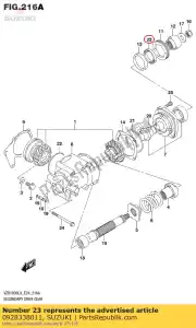 suzuki 0928338011 oil seal - Bottom side