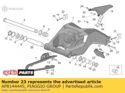 Aprilia AP8144445, Ketting geleideplaat, OEM: Aprilia AP8144445