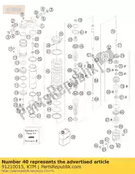 Ici, vous pouvez commander le ressort pds6-260 71,5-90,5n / mm auprès de KTM , avec le numéro de pièce 91210015: