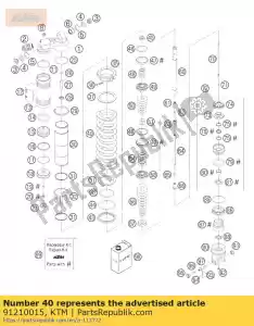 ktm 91210015 ressort pds6-260 71,5-90,5n / mm - La partie au fond