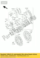 430411584, Kawasaki, compasso de calibre, fr, lh kawasaki ZX ninja rr 750 7, Novo