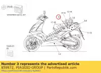 859872, Piaggio Group, rh rear fairing dec. aprilia sr 50 2004 2005 2006 2007 2008 2009, New