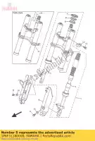 1P6F31180000, Yamaha, espaciador yamaha  tt r 50 2007 2008 2009 2010 2011 2012 2013 2014 2015 2016 2017, Nuevo