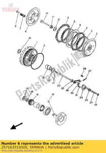 yamaha 257163510000 plaque, pression - La partie au fond