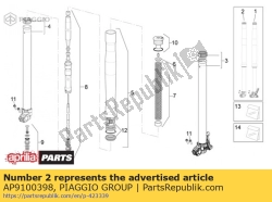 Aprilia AP9100398, Prawa piasta kpl., OEM: Aprilia AP9100398