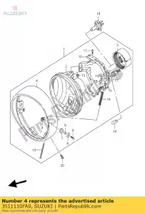 Suzuki 3511110FA0 rim - Bottom side