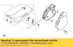 Tutaj możesz zamówić skórzane siedzisko od Honda , z numerem części 77101MAC830: