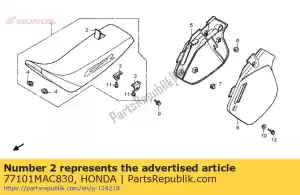 Honda 77101MAC830 siège en cuir - La partie au fond