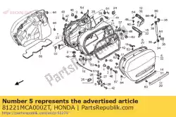 Qui puoi ordinare coperchio, r triste * pb356m * da Honda , con numero parte 81221MCA000ZT: