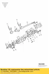 neutrale indicator schakelaar: van Triumph, met onderdeel nummer T1190494, bestel je hier online: