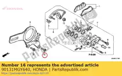 geen beschrijving beschikbaar op dit moment van Honda, met onderdeel nummer 90131MGY640, bestel je hier online: